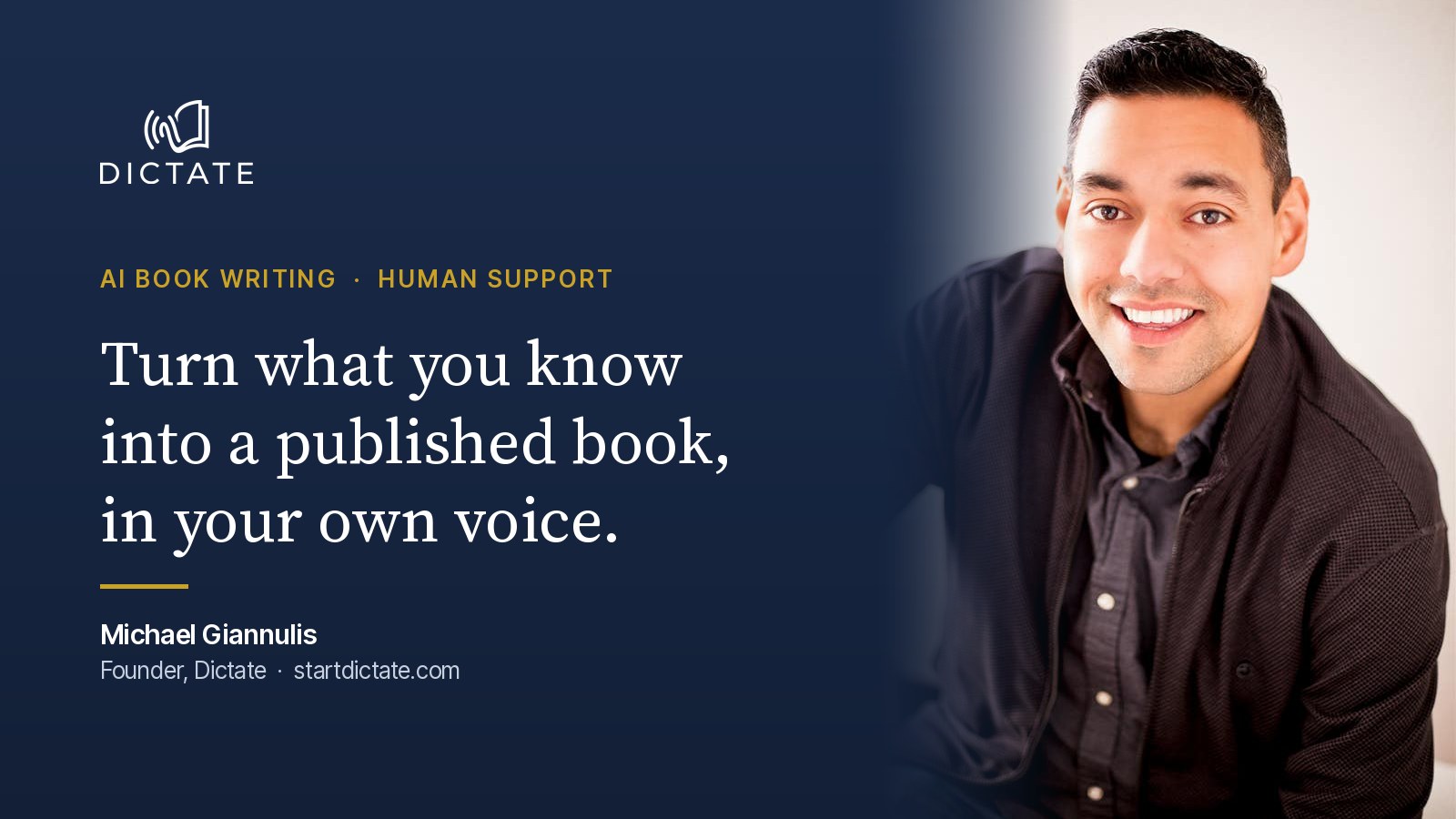 AI book-writing service Dictate outlines how expert interviews become nonfiction books in four to eight weeks